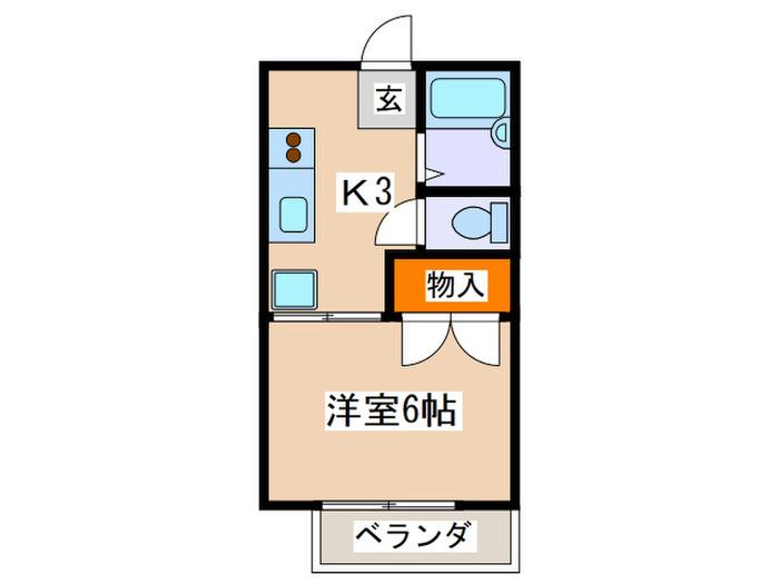 サンモール向ヶ丘A(1K/1階)の間取り写真