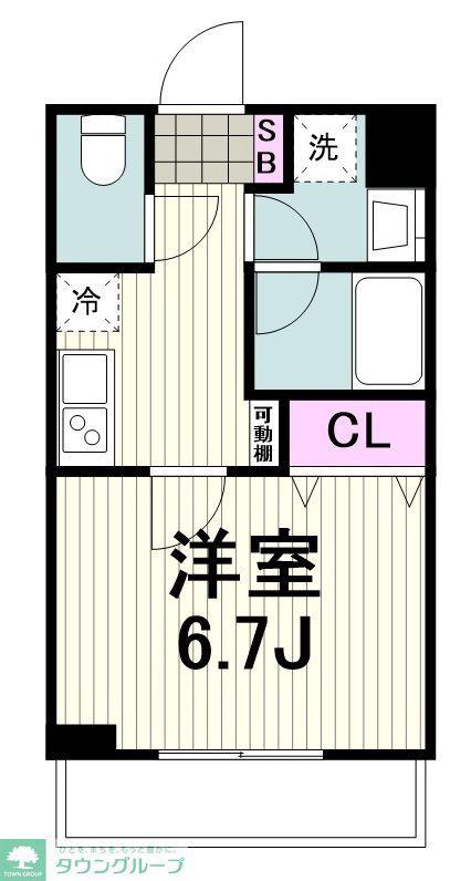 LOCS SAGINUMA(1K/2階)の間取り写真