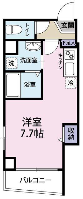 プレーマ南千住(ワンルーム/5階)の間取り写真