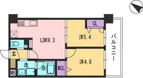 コンダクト福岡東(2LDK/3階)の間取り写真