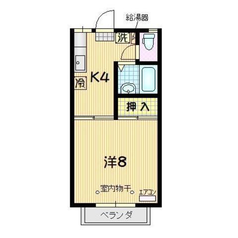 メゾンドマリナ(1K/2階)の間取り写真