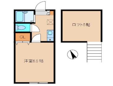 LANDSITZ田端イースト(1K/2階)の間取り写真