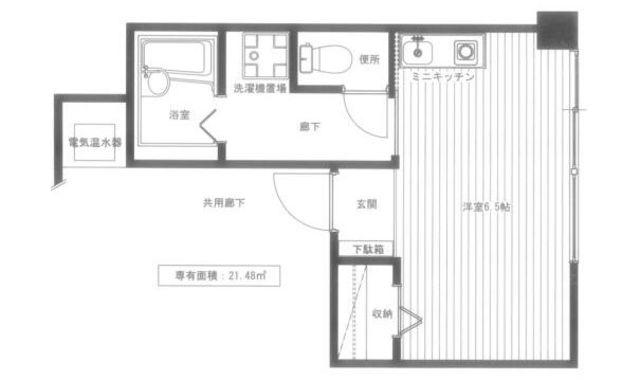 五番街ビル(ワンルーム/4階)の間取り写真