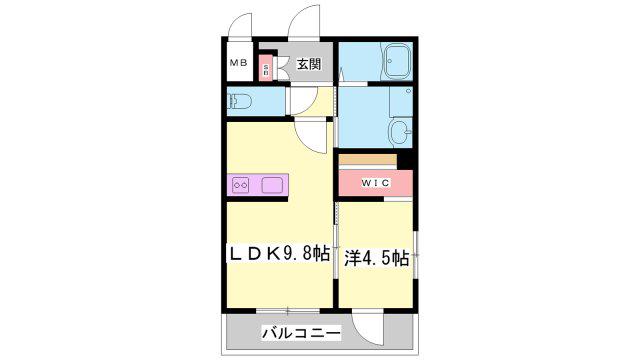 レジーナ・彩(1LDK/2階)の間取り写真