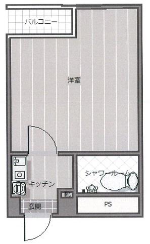 トーシンコーポ円山(1K/3階)の間取り写真