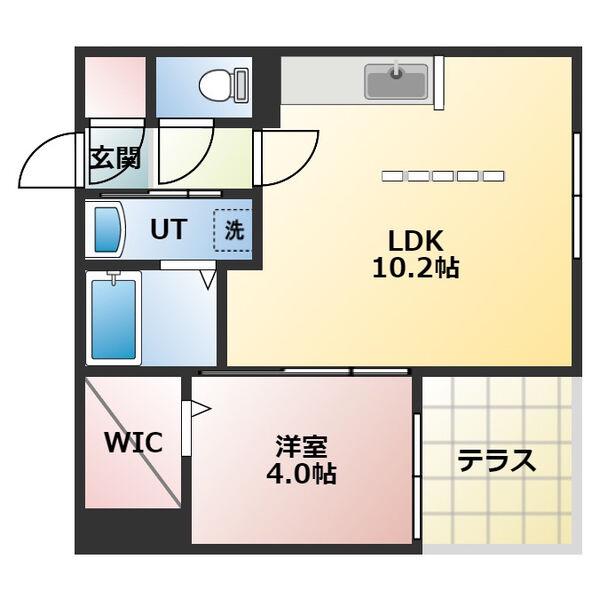 PROSPECT麻生(1LDK/1階)の間取り写真