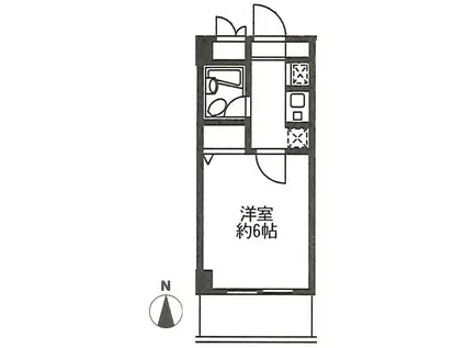 クイール(1K/3階)の間取り写真