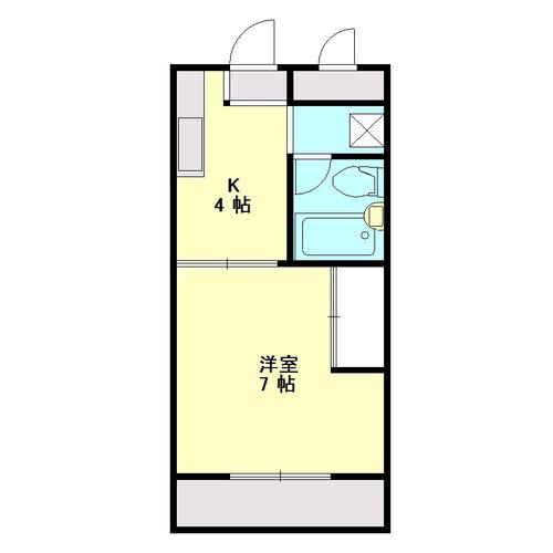 ウィンディハウス(1K/3階)の間取り写真