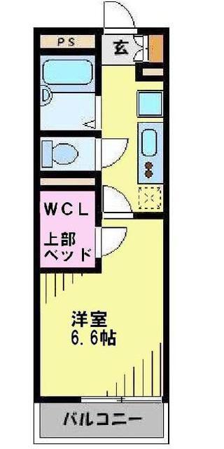 レオパレスルチェンテ(1K/2階)の間取り写真