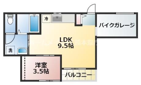 サウザンドプレイスG3(1LDK/1階)の間取り写真