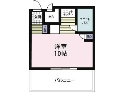 夏井ケ浜リゾートマンション(ワンルーム/3階)の間取り写真