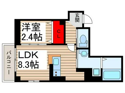 シティパーク松戸(1LDK/3階)の間取り写真