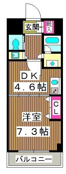 オーキッドレジデンス板橋(1DK/3階)の間取り写真