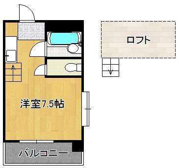 ジョイフル鳴水(ワンルーム/4階)の間取り写真