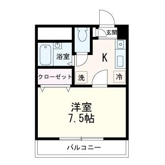 レジデンス芙美(1K/5階)の間取り写真