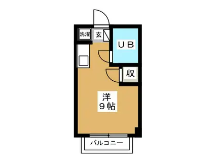 パークハイツ(ワンルーム/2階)の間取り写真