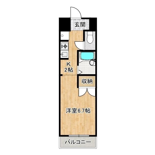M&M太田町(1K/3階)の間取り写真