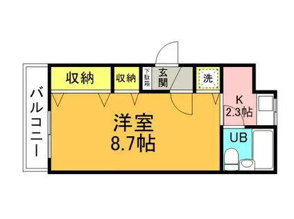 横堀ALLEY(1K/4階)の間取り写真