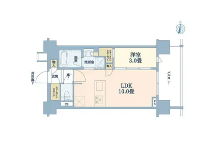 ルジェンテ西日暮里(1LDK/2階)の間取り写真