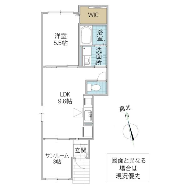 ラ・パーチェ A(1LDK/1階)の間取り写真