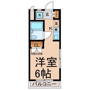 サンシャインサツキ(ワンルーム/2階)の間取り写真