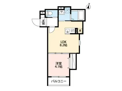 RH CHIBA(1LDK/3階)の間取り写真