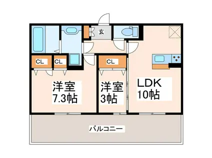 LAULEA(2LDK/1階)の間取り写真