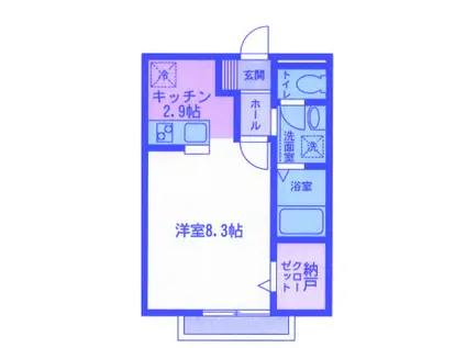 トレスプエンテIII(1SK/1階)の間取り写真