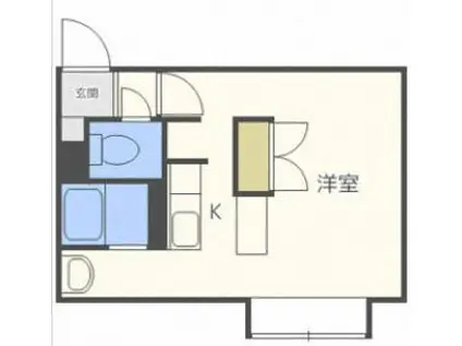 アルファアパル澄川(1K/2階)の間取り写真