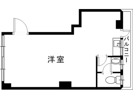北長狭ビル南(ワンルーム/2階)の間取り写真
