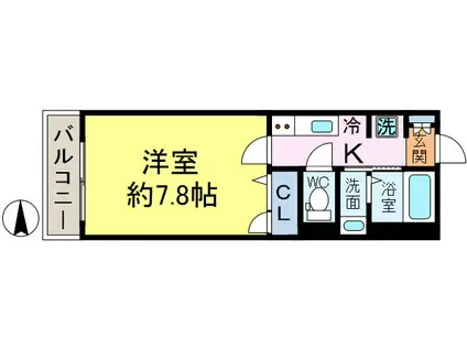 ソフィア・へーベル(1K/2階)の間取り写真