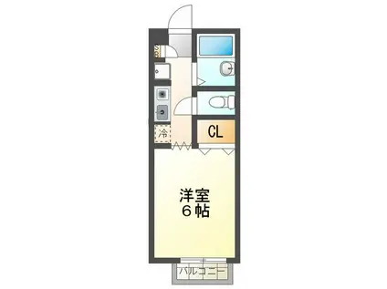エポックエゲVI(1K/2階)の間取り写真