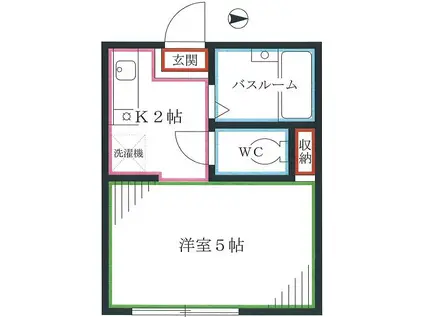 センチュリーハイツ(1K/1階)の間取り写真