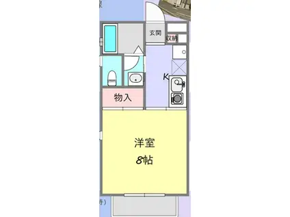 弊社管理物件リラタキシマ(1K/2階)の間取り写真