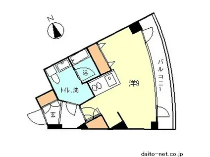 リヴィエール宮崎台(ワンルーム/5階)の間取り写真