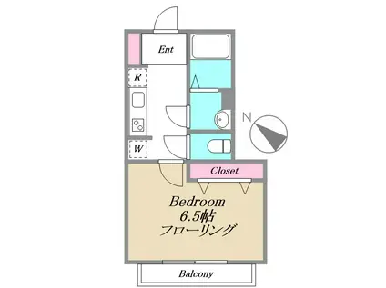 アールヴュー恵比寿(1K/1階)の間取り写真