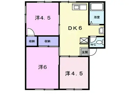 メゾンYAMAMOTO(3DK/1階)の間取り写真