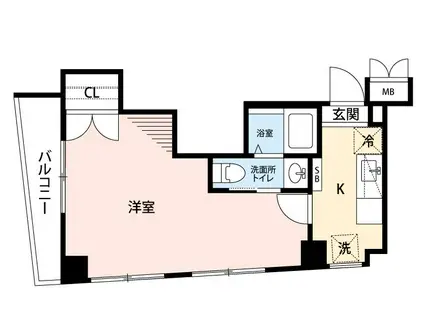 藤井ビル(1K/3階)の間取り写真