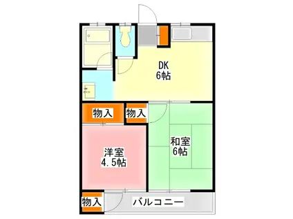 レジデンス南平3号(2DK/1階)の間取り写真