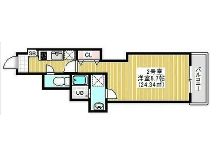 エルスタンザ(1K/3階)の間取り写真