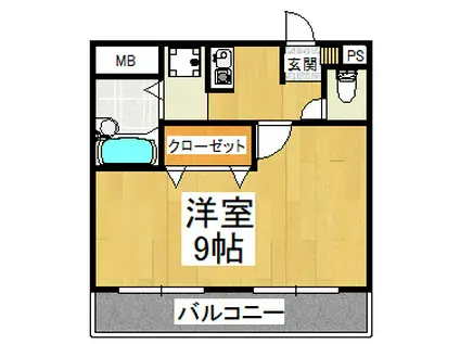 サンコークレアール(1K/5階)の間取り写真