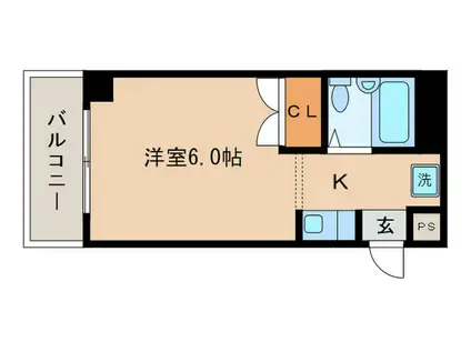 GLOBALM&S(1K/2階)の間取り写真