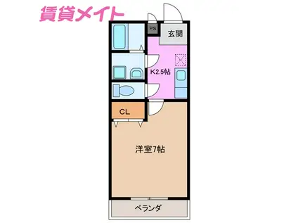 サンフォレスト24(1K/3階)の間取り写真