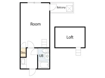 千房ハイツ(ワンルーム/2階)の間取り写真