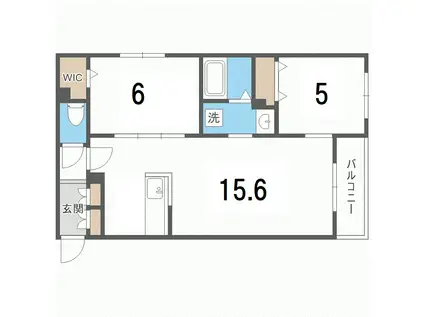 INSPIRE(2LDK/2階)の間取り写真