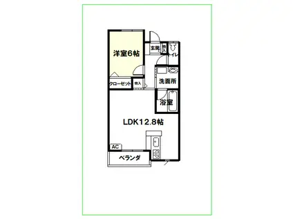 アーバニズム100B(1LDK/2階)の間取り写真