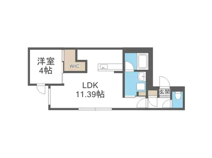 ドルチェ南郷8(1LDK/3階)の間取り写真