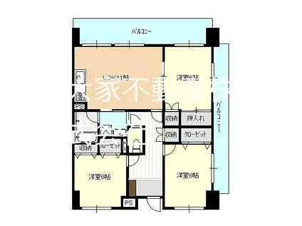 TAS2000(3LDK/12階)の間取り写真