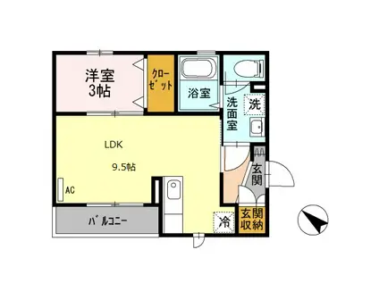 エトワール(1LDK/1階)の間取り写真