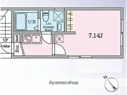 COAST TERRACE II 逗子新宿(1K/3階)の間取り写真